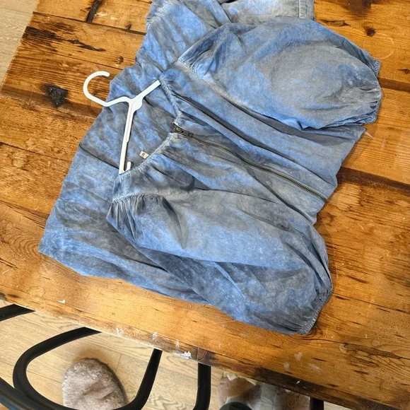 THE GREAT. Denim Blue Midi Dress - Picture 2 of 5